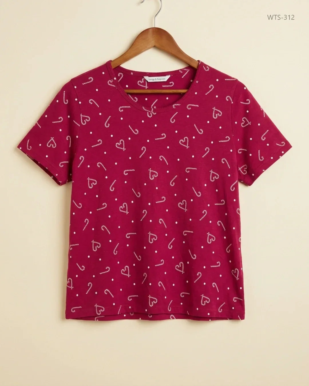 Secondhand Branded Womens Tshirts by Lounge & Sleepwear, Ruby Cotton fabric, Premium condition, for Womens - Online Thrift Shop Lahore Pakistan