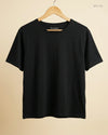 Secondhand Branded Womens Tshirts by The Relaxed, Black Polyester fabric, Premium condition, for Womens - Online Thrift Shop Karachi Pakistan
