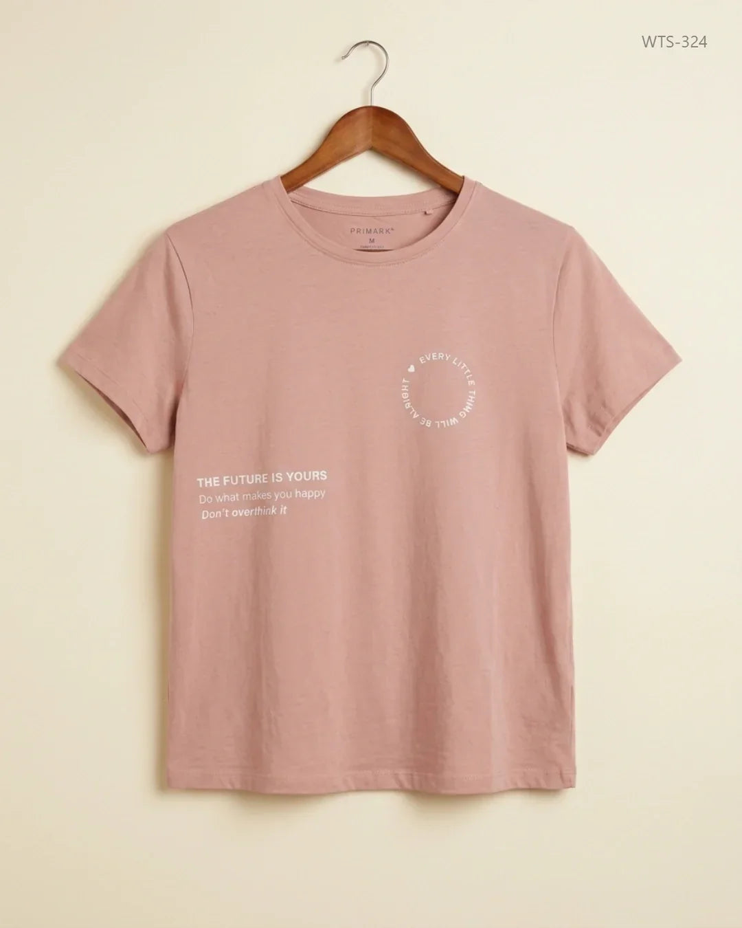 UK Imported secondhand Womens Tshirts - Primark brand, Teapink Cotton, Premium condition, for Womens - Online Thrift Store Islamabad Pakistan