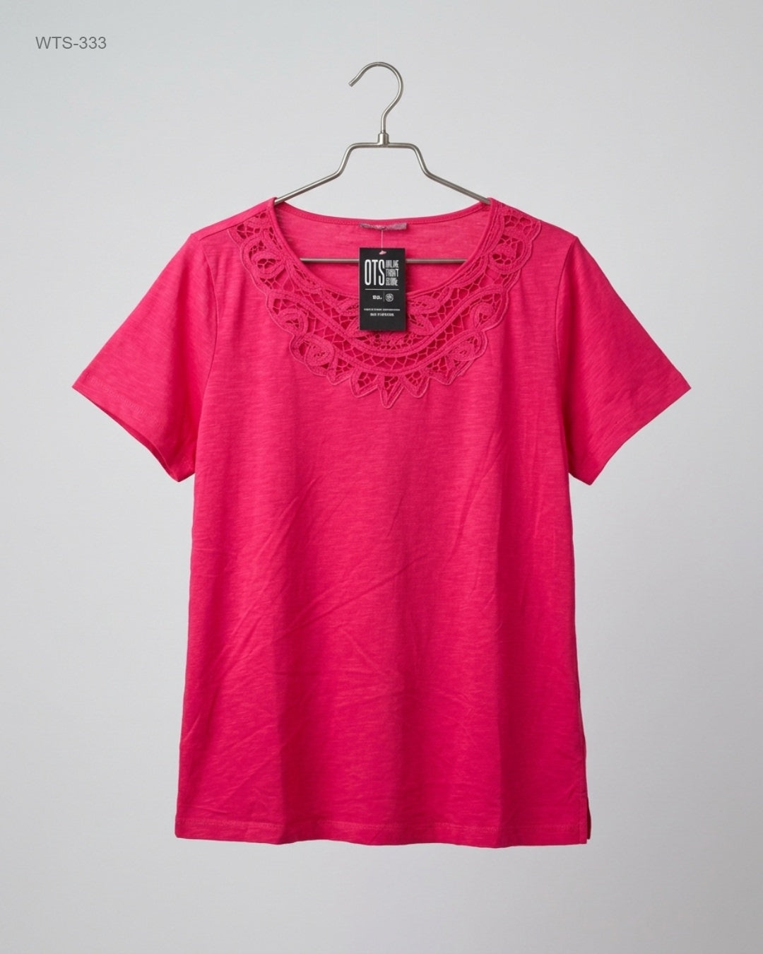 Womens Tshirts | CUT LABEL | Preloved Branded | Pink Cotton | Premium | OTS Thrift Store Karachi Pakistan