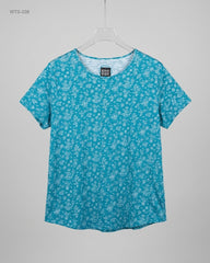 Preloved Excellent Womens Tshirts by JEANSWEAR, Turquoise Cotton for Womens - OTS Thrift Shop Karachi Pakistan