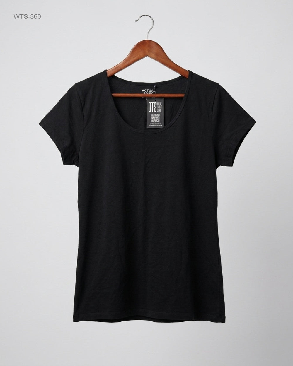 UK Imported secondhand Womens Tshirts - BASICS brand, Black Cotton, Premium condition, for Womens - Online Thrift Store Karachi Pakistan