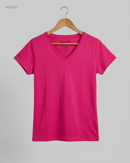 UK Imported secondhand Womens Tshirts - FRUIT OF THE LOOM brand, Pink Cotton, Premium condition, for Womens - Online Thrift Store Karachi Pakistan