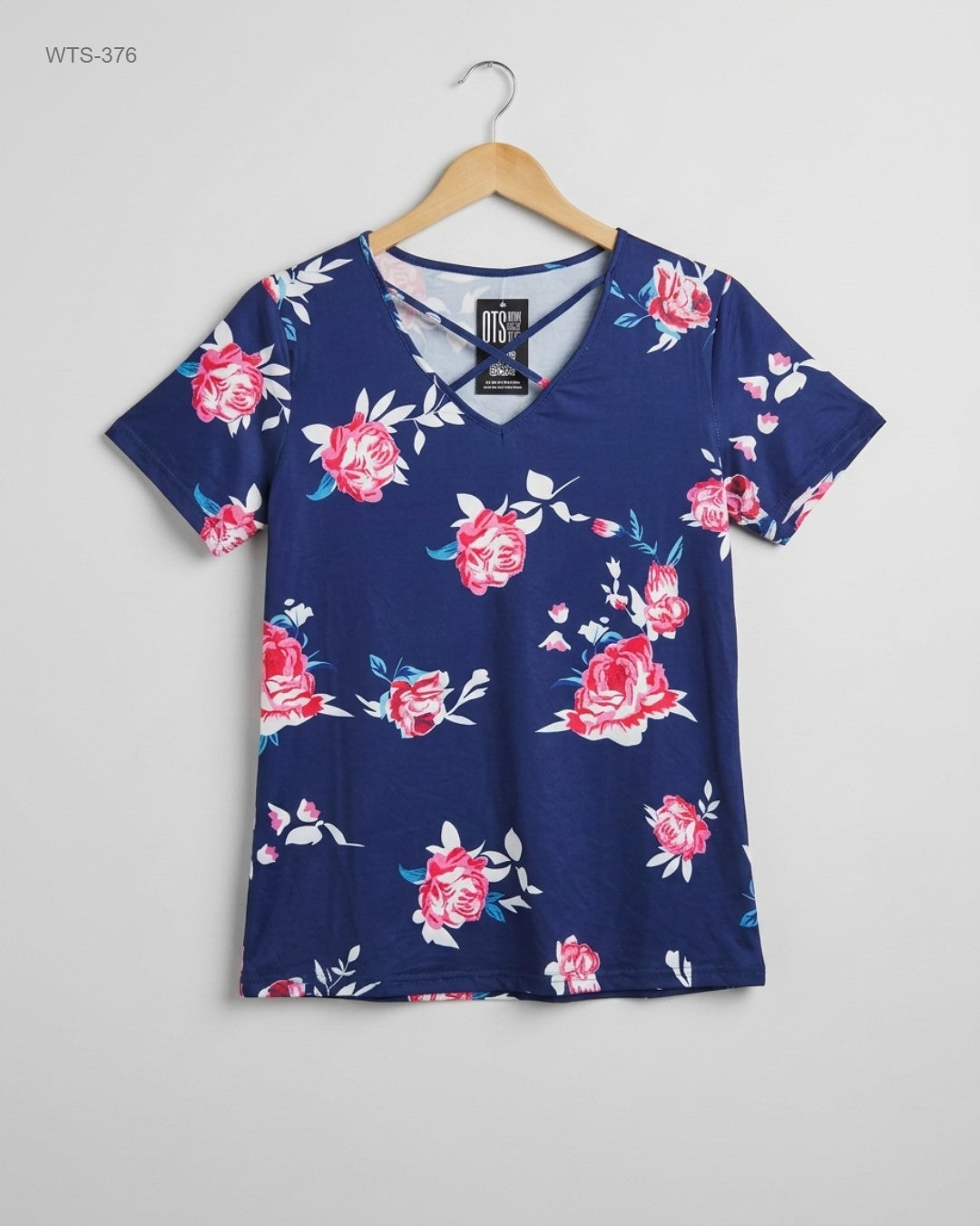 Womens Tshirts | CUT LABEL | Preloved Branded | Blue Polyester | Premium | OTS Thrift Store Lahore Pakistan