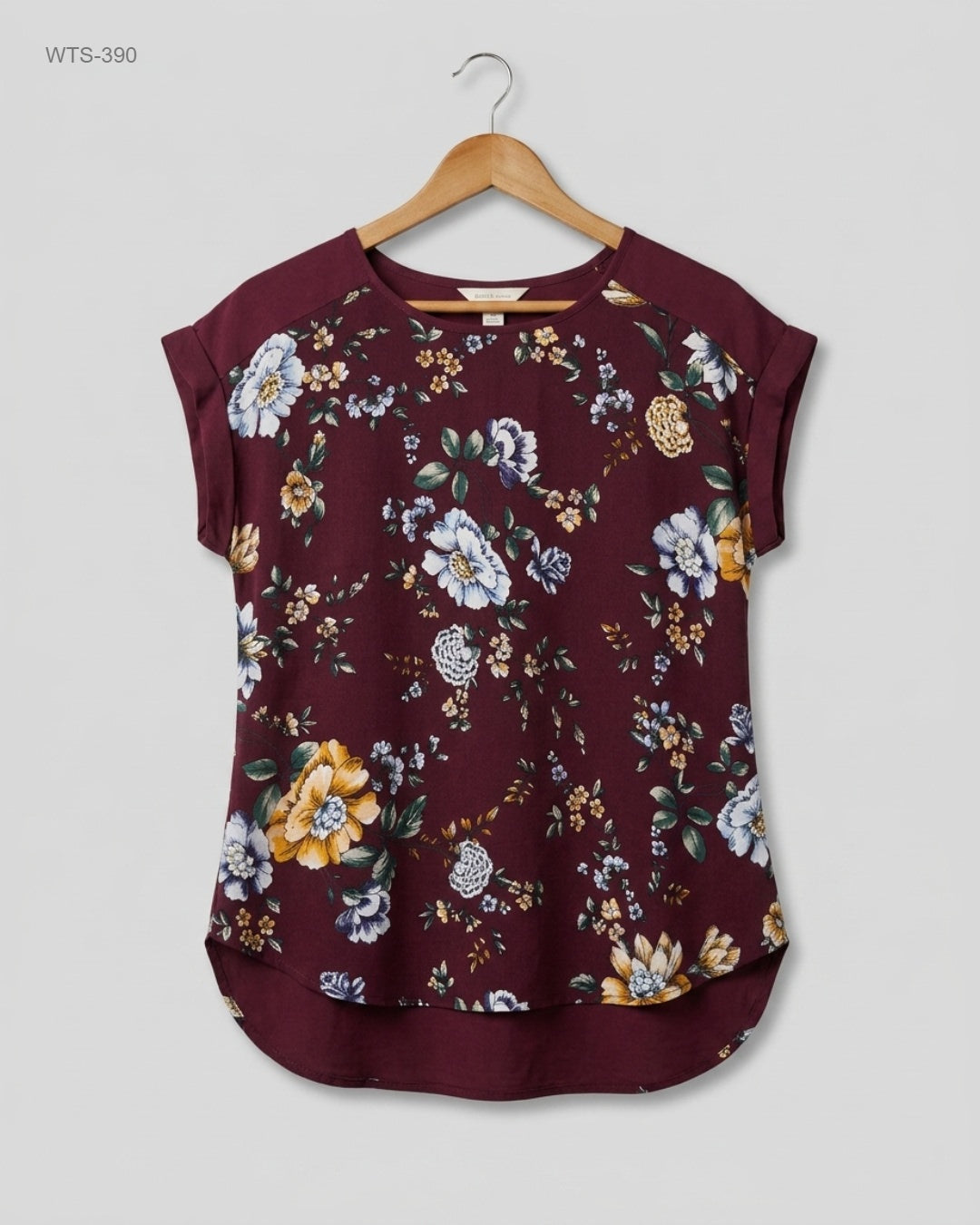 Womens Tshirts | F&F | Preloved Branded | Maroon Cotton | Premium | OTS Thrift Store Karachi Pakistan