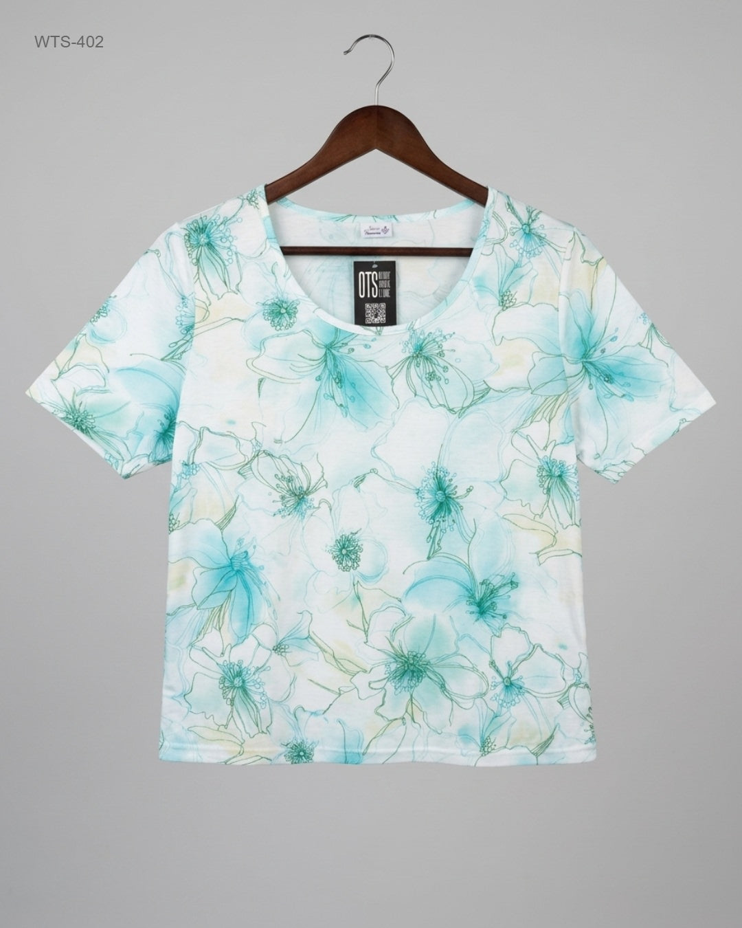Secondhand Branded Womens Tshirts by ATELIER, Green Polyester fabric, Premium condition, for Womens - Online Thrift Shop Karachi Pakistan
