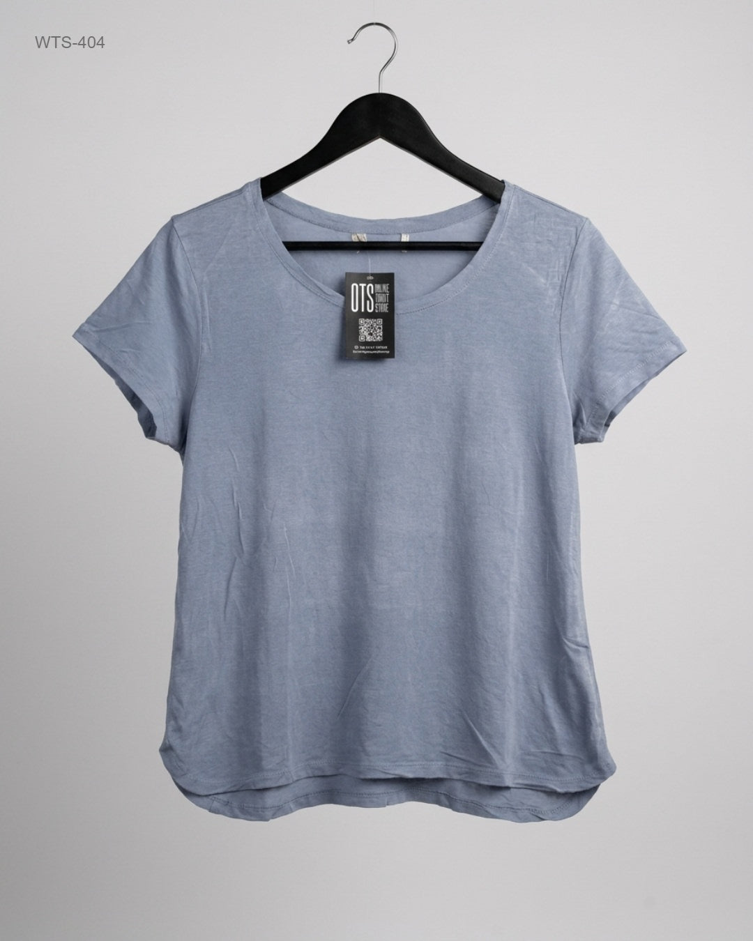UK Imported secondhand Womens Tshirts - CUT LABEL brand, Blue Viscose, Premium condition, for Womens - Online Thrift Store Peshawar Pakistan