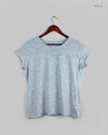 Secondhand Branded Womens Tshirts by Unknown, Grey Cotton fabric, Premium condition, for Women - Online Thrift Shop Peshawar Pakistan