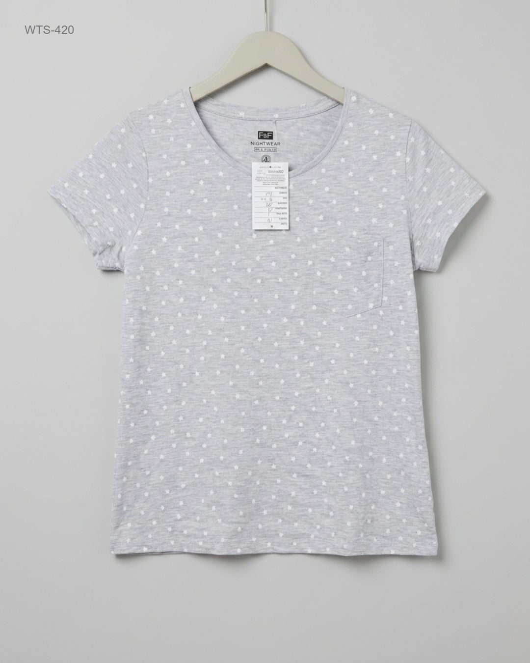 Secondhand Branded Womens Tshirts by F&F, Grey Cotton fabric, Premium condition, for Womens - Online Thrift Shop Karachi Pakistan