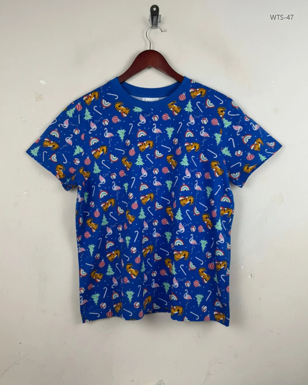 Womens Tshirts | Merry | Preloved Branded | Blue Cotton | Premium | OTS Thrift Store Islamabad Pakistan
