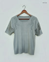 Womens Tshirts | CUT LABEL | Preloved Branded | Grey Viscose | Premium | OTS Thrift Store Islamabad Pakistan