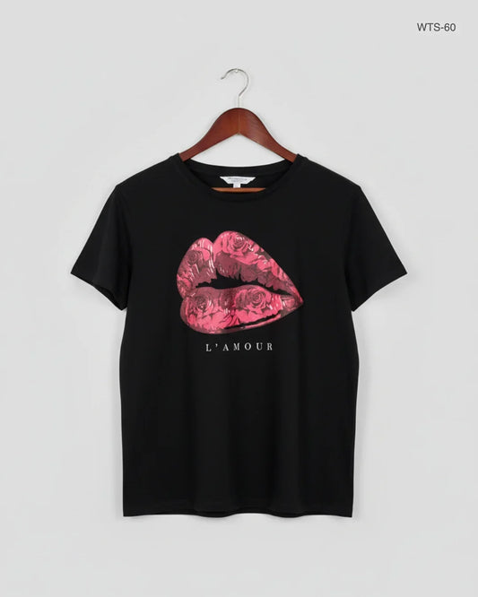 Preloved Premium Womens Tshirts by Paramour, Black Cotton for Women - OTS Thrift Shop Islamabad Pakistan