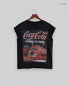 Shop Premium Womens Tshirts by Coca Cola | Preloved Branded Clothes | Black Cotton | Women | OTS Thrift Store Lahore Pakistan