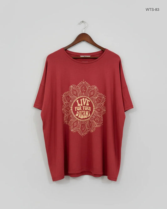 UK Imported secondhand Womens Tshirts - TU brand, Maroon Viscose, Premium condition, for Women - Online Thrift Store Karachi Pakistan