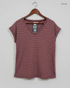Preloved Premium Womens Tshirts by ICHI, Maroon Cotton for Women - OTS Thrift Shop Peshawar Pakistan