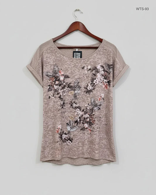 Womens Tshirts | MS Mode | Preloved Branded | Brown Cotton | Premium | OTS Thrift Store Peshawar Pakistan