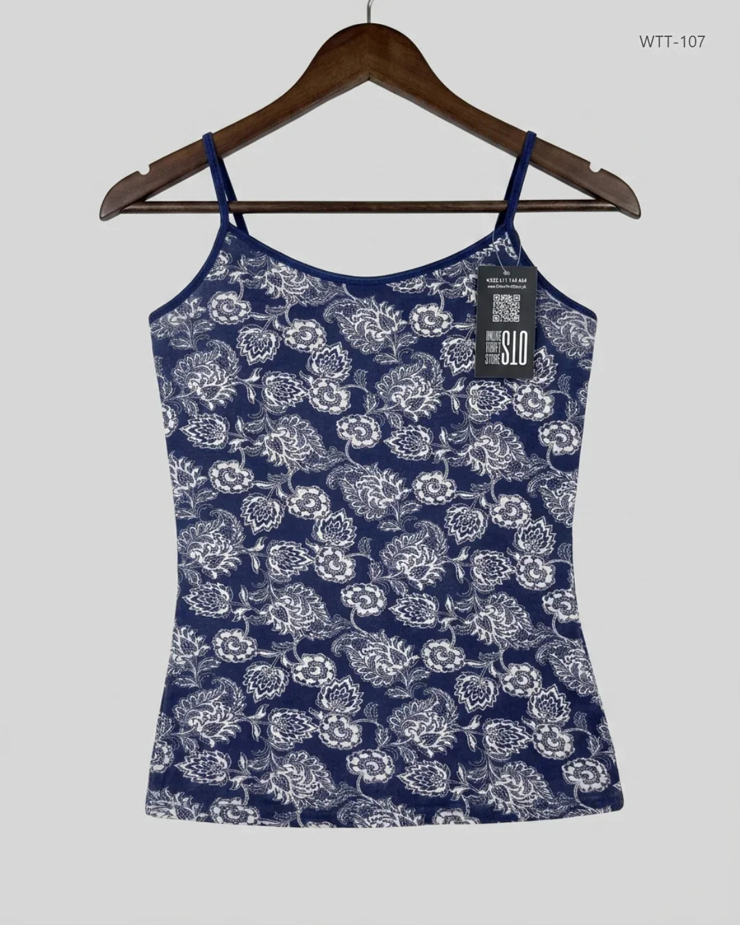 Preloved Premium Womens Tank Top by Dorothy Perkins, Blue Cotton for Womens - OTS Thrift Shop Lahore Pakistan