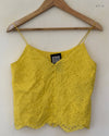 Preloved Premium Womens Tank Top by Unknown, Yellow Cotton for Womens - OTS Thrift Shop Lahore Pakistan