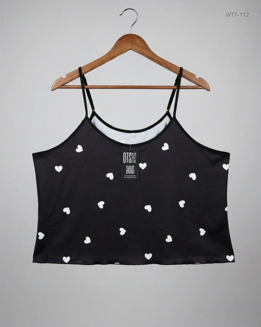 Premium Condition Womens Tank Top | Preloved Cut Label | Black Polyester | Thrift Shop for Womens Karachi Pakistan | OTS