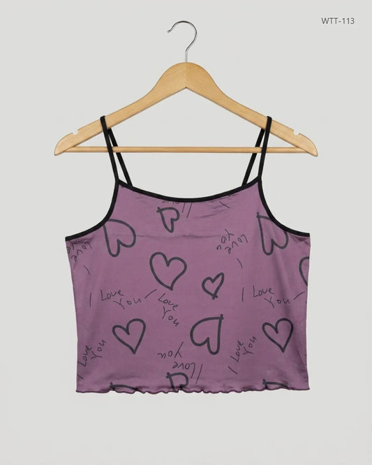 UK Imported secondhand Womens Tank Top - Cut Label brand, Purple Polyester, Premium condition, for Womens - Online Thrift Store Lahore Pakistan