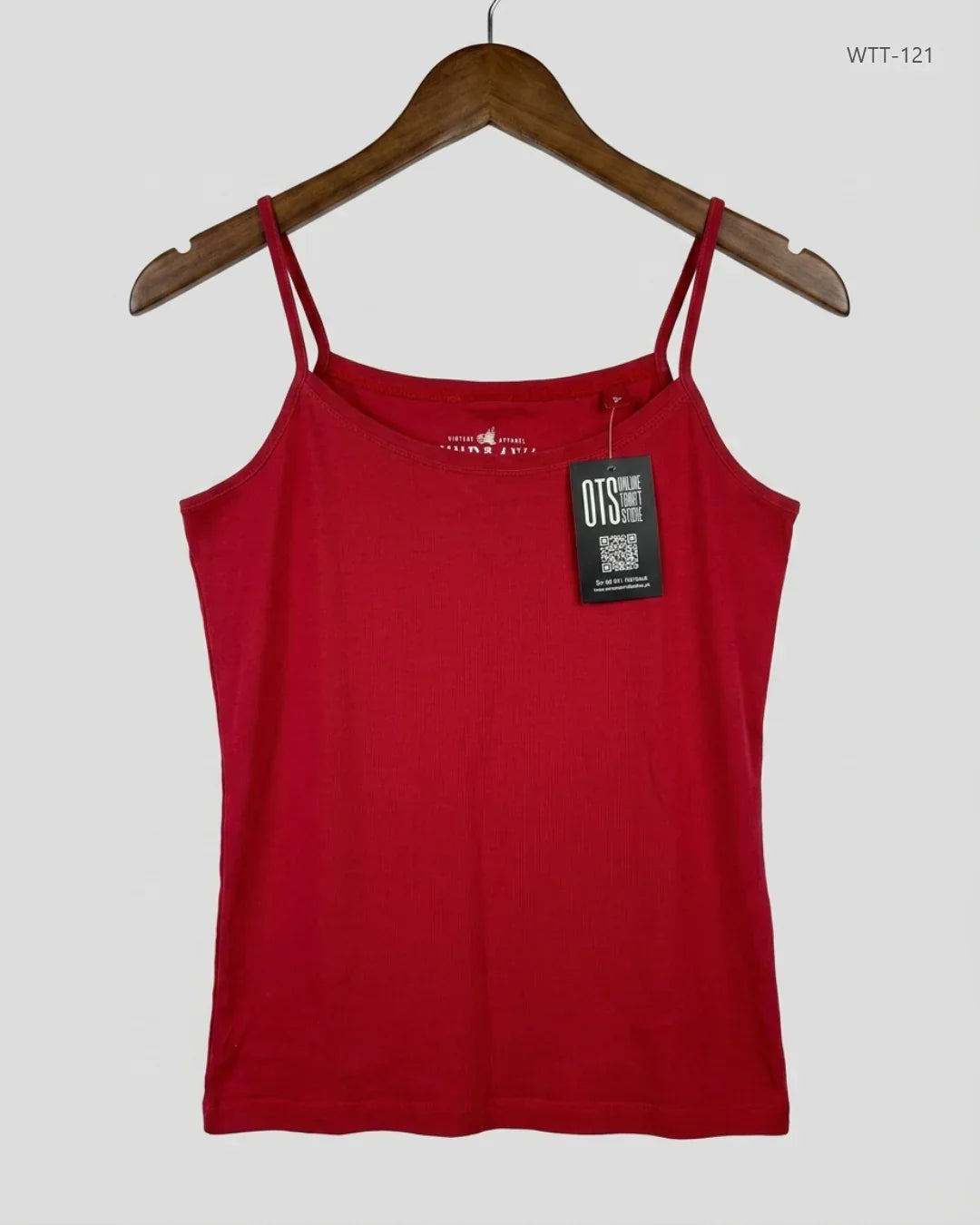 Premium Condition Womens Tank Top | Preloved VINTAGE APPAREL | Red Cotton | Thrift Shop for Womens Peshawar Pakistan | OTS