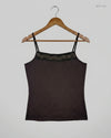 Womens Tank Top | YESSICA | Preloved Branded | Brown Cotton | Premium | OTS Thrift Store Karachi Pakistan