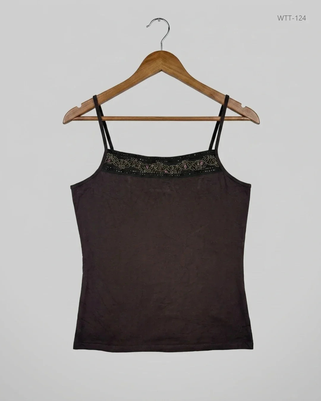 Womens Tank Top | YESSICA | Preloved Branded | Brown Cotton | Premium | OTS Thrift Store Karachi Pakistan