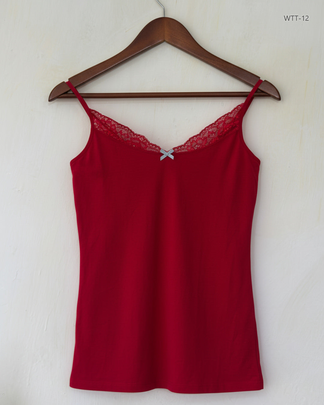 Preloved Premium Womens Tank Top by Marks & Spencer, Red Cotton for Womens - OTS Thrift Shop Islamabad Pakistan