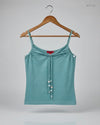 Preloved Premium Womens Tank Top by NICOLE CADINE, Cyan Viscose for Womens - OTS Thrift Shop Peshawar Pakistan