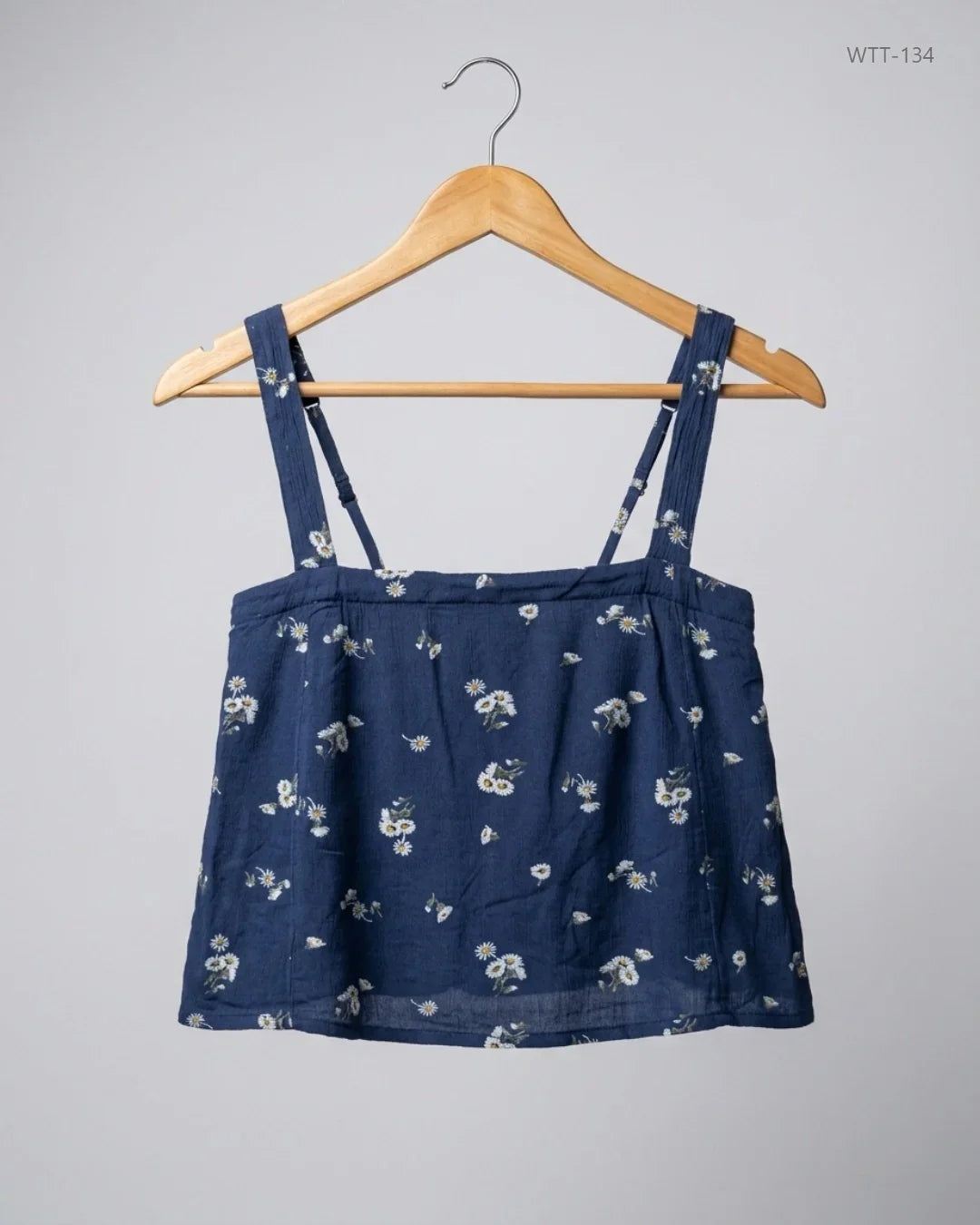 Womens Tank Top | HOLLISTER | Preloved Branded | Blue Polyester | Premium | OTS Thrift Store Karachi Pakistan