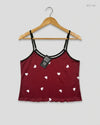 UK Imported secondhand Womens Tank Top - Cut Label brand, Maroon Polyester, Premium condition, for Womens - Online Thrift Store Peshawar Pakistan