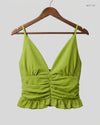 Shop Premium Womens Tank Top by Boohoo | Preloved Branded Clothes | GreenYellow Polyester | Womens | OTS Thrift Store Karachi Pakistan