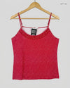 Preloved Premium Womens Tank Top by LIBERTY ISLAND, Red Cotton for Womens - OTS Thrift Shop Islamabad Pakistan