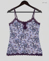 Womens Tank Top | LOVE TO LOUNGE | Preloved Branded | Purple Polyester | Premium | OTS Thrift Store Karachi Pakistan
