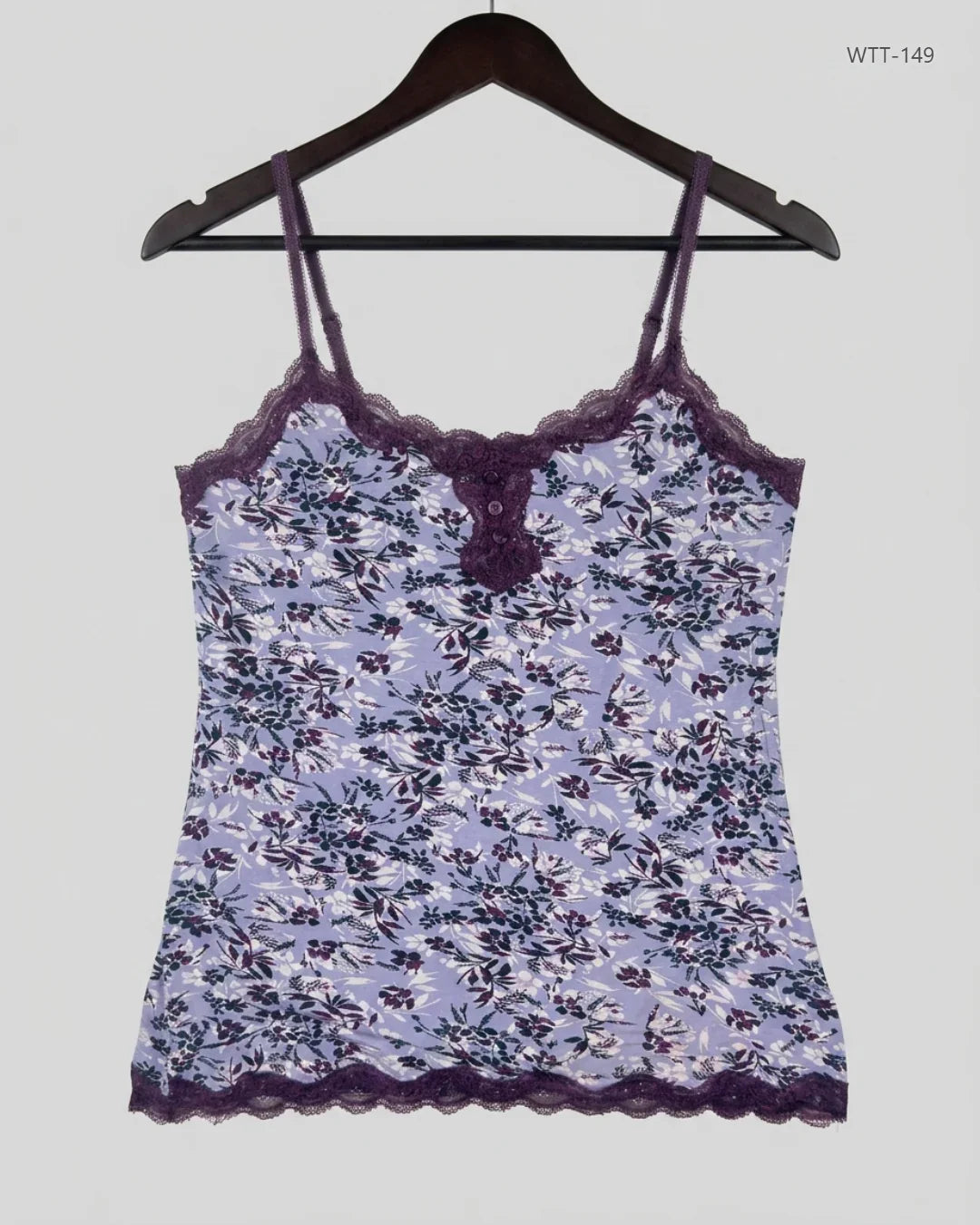 Womens Tank Top | LOVE TO LOUNGE | Preloved Branded | Purple Polyester | Premium | OTS Thrift Store Karachi Pakistan