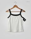 Shop Premium Womens Tank Top by Shein | Preloved Branded Clothes | White Polyester | Womens | OTS Thrift Store Lahore Pakistan