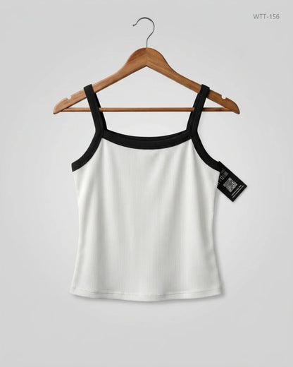 Shop Premium Womens Tank Top by Shein | Preloved Branded Clothes | White Polyester | Womens | OTS Thrift Store Lahore Pakistan