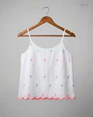Womens Tank Top | F&F | Preloved Branded | White Cotton | Premium | OTS Thrift Store Lahore Pakistan