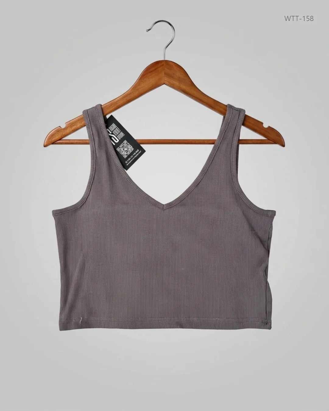 Secondhand Branded Womens Tank Top by CUT LABEL, Gray Polyester fabric, Premium condition, for Womens - Online Thrift Shop Peshawar Pakistan