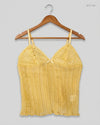 Premium Condition Womens Tank Top | Preloved CUT LABEL | Yellow Polyester | Thrift Shop for Womens Lahore Pakistan | OTS