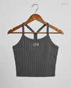 Womens Tank Top | Shein | Preloved Branded | Gray Cotton | Good | OTS Thrift Store Peshawar Pakistan