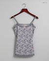 Womens Tank Top | LOVE TO LOUNGE | Preloved Branded | Grey Polyester | Premium | OTS Thrift Store Islamabad Pakistan