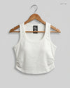 Secondhand Branded Womens Tank Top by Shein, White Polyester fabric, Premium condition, for Womens - Online Thrift Shop Lahore Pakistan