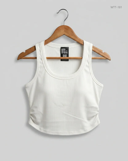 Secondhand Branded Womens Tank Top by Shein, White Polyester fabric, Premium condition, for Womens - Online Thrift Shop Lahore Pakistan