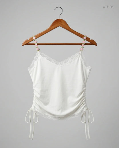 Womens Tank Top | CHICME | Preloved Branded | White Polyester | Premium | OTS Thrift Store Peshawar Pakistan