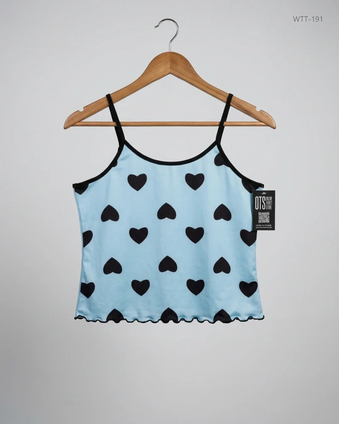 Preloved Premium Womens Tank Top by CUT LABEL, SkyBlue Polyester for Womens - OTS Thrift Shop Lahore Pakistan