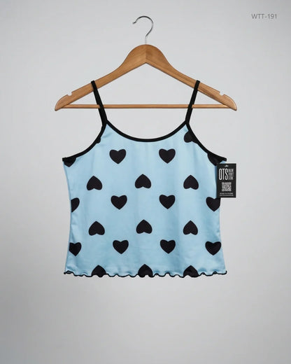 Preloved Premium Womens Tank Top by CUT LABEL, SkyBlue Polyester for Womens - OTS Thrift Shop Lahore Pakistan