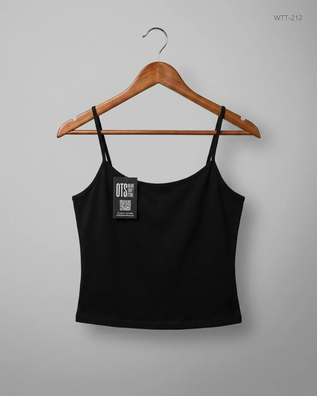 Preloved Premium Womens Tank Top by CUT LABEL, Black Cotton for Womens - OTS Thrift Shop Islamabad Pakistan