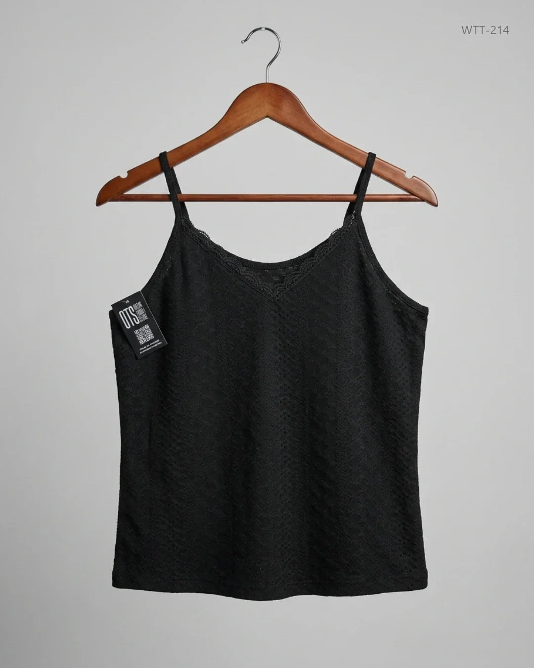 Shop Premium Womens Tank Top by Shein | Preloved Branded Clothes | Black Polyester | Womens | OTS Thrift Store Peshawar Pakistan