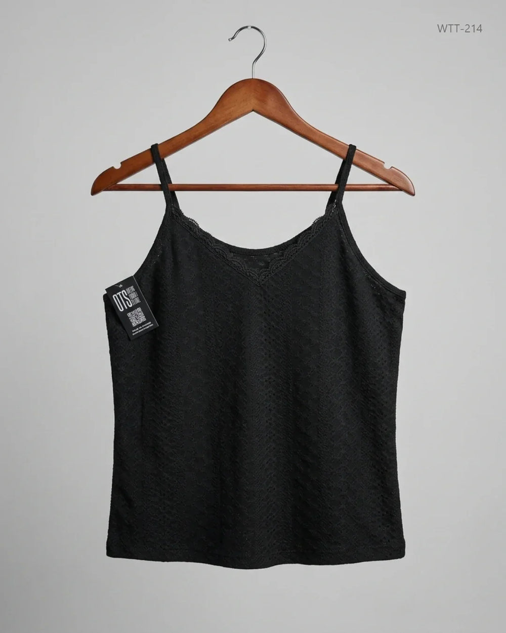 Shop Premium Womens Tank Top by Shein | Preloved Branded Clothes | Black Polyester | Womens | OTS Thrift Store Peshawar Pakistan